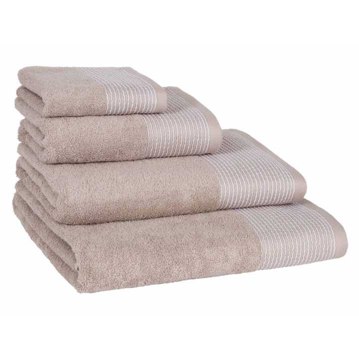 Toalla Rizo algodón Noa beige | Toalla algodón 100% Barata