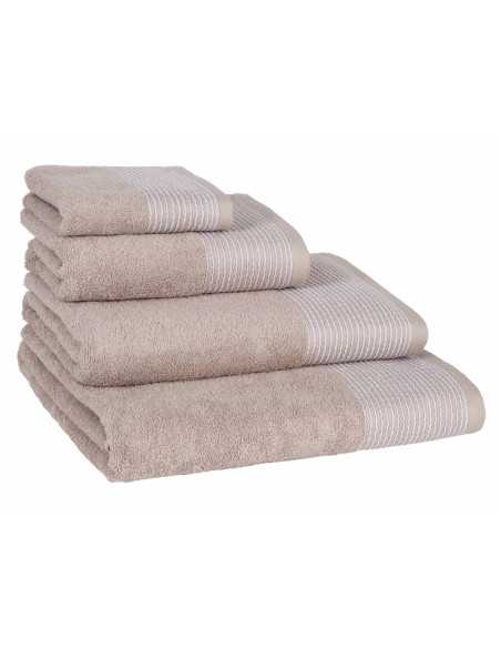 Toalla Rizo algodón Noa beige | Toalla algodón 100% Barata