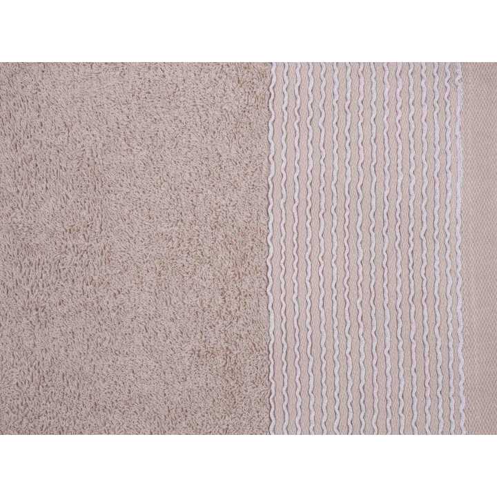 Toalla Rizo algodón Noa beige | Toalla algodón 100% Barata