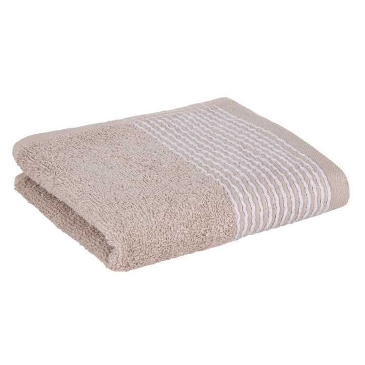 Toalla Rizo algodón Noa beige | Toalla algodón 100% Barata