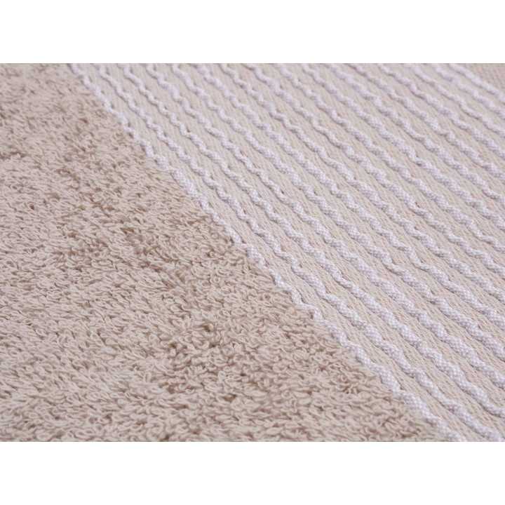 Toalla Rizo algodón Noa beige | Toalla algodón 100% Barata