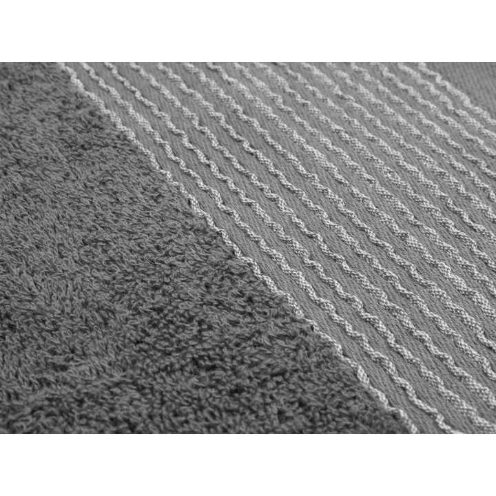 Toalla Rizo algodón Noa gris | Toalla algodón 100% Barata