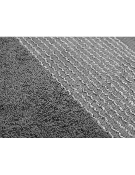 Toalla Rizo algodón Noa gris | Toalla algodón 100% Barata