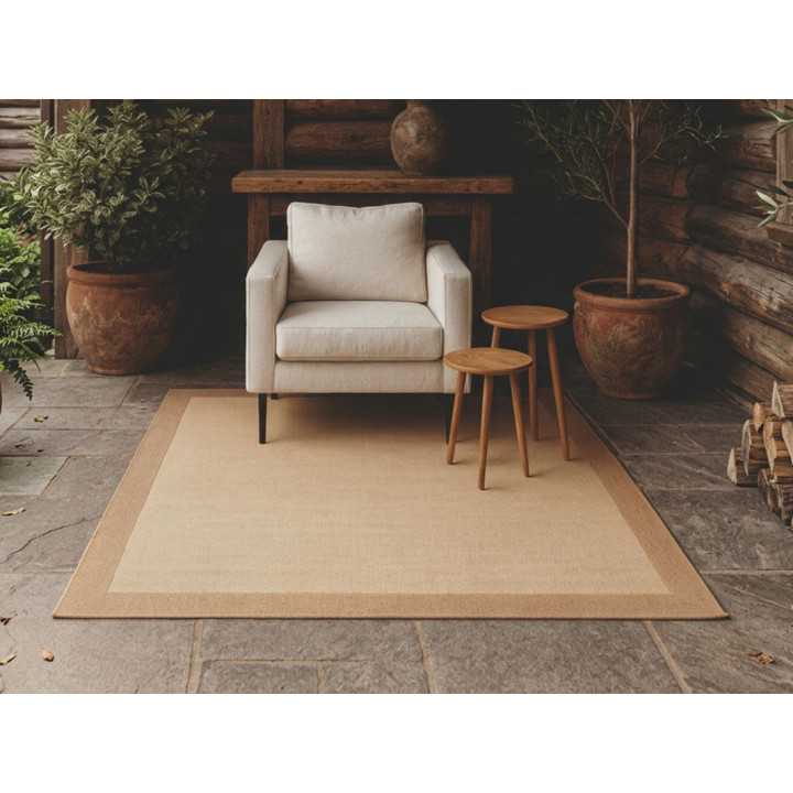 Alfombra vinilo Galder beige | Alfombra interior y exterior