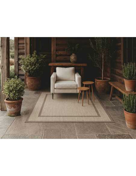 Alfombra vinilo Sensal beige | Alfombra interior y exterior