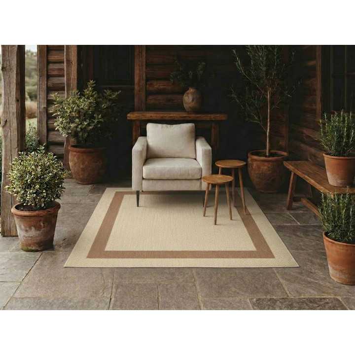 Tapete vinílico Fiori bege | Tapete para interior e exterior