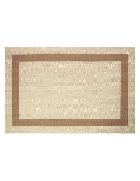 Alfombra vinilo Fiori beige | Alfombra interior y exterior