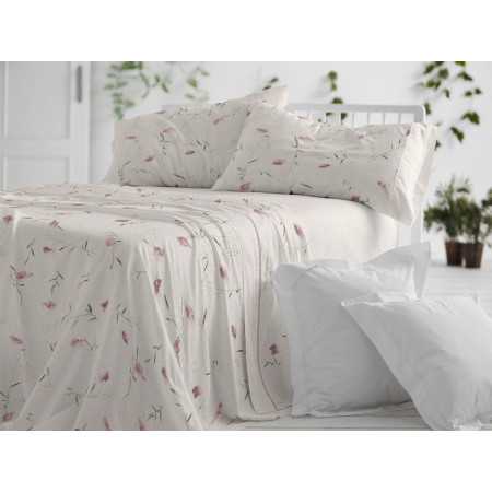 Juego de sábanas Burrito Blanco Linfa rosa | Juego cama 3 piezas