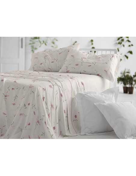 Juego de sábanas Burrito Blanco Linfa rosa | Juego cama 3 piezas