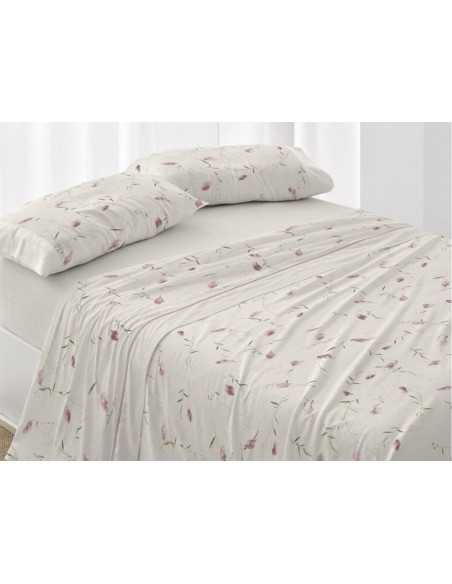 Juego de sábanas Burrito Blanco Linfa rosa | Juego cama 3 piezas