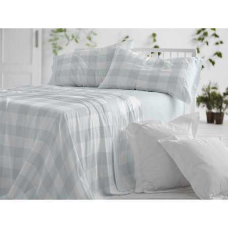 Juego de sábanas Burrito Blanco Nadir azul | Juego cama 3 piezas