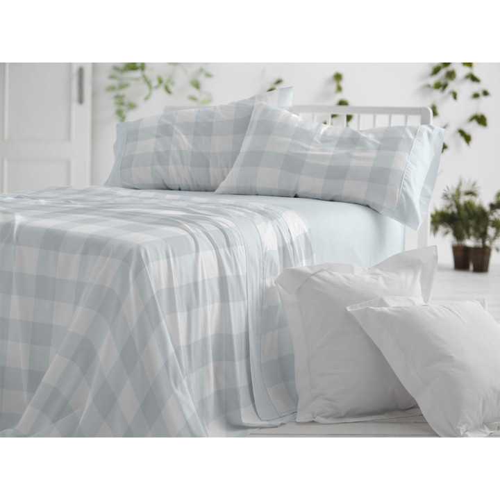 Juego de sábanas Burrito Blanco Nadir azul | Juego cama 3 piezas