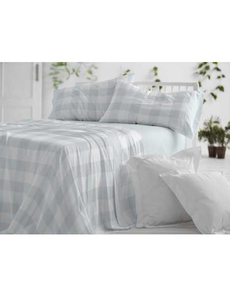 Juego de sábanas Burrito Blanco Nadir azul | Juego cama 3 piezas