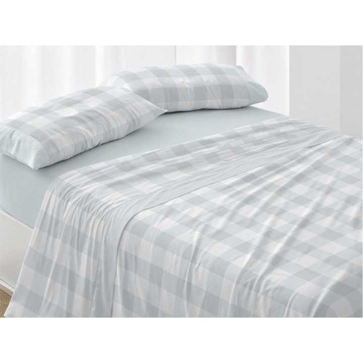 Juego de sábanas Burrito Blanco Nadir azul | Juego cama 3 piezas