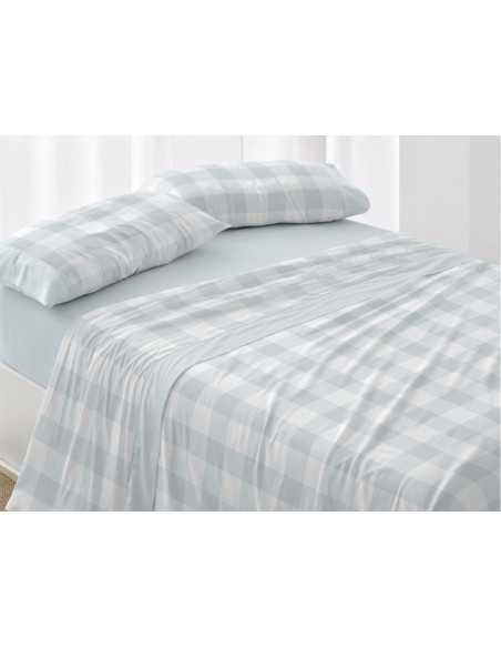 Juego de sábanas Burrito Blanco Nadir azul | Juego cama 3 piezas