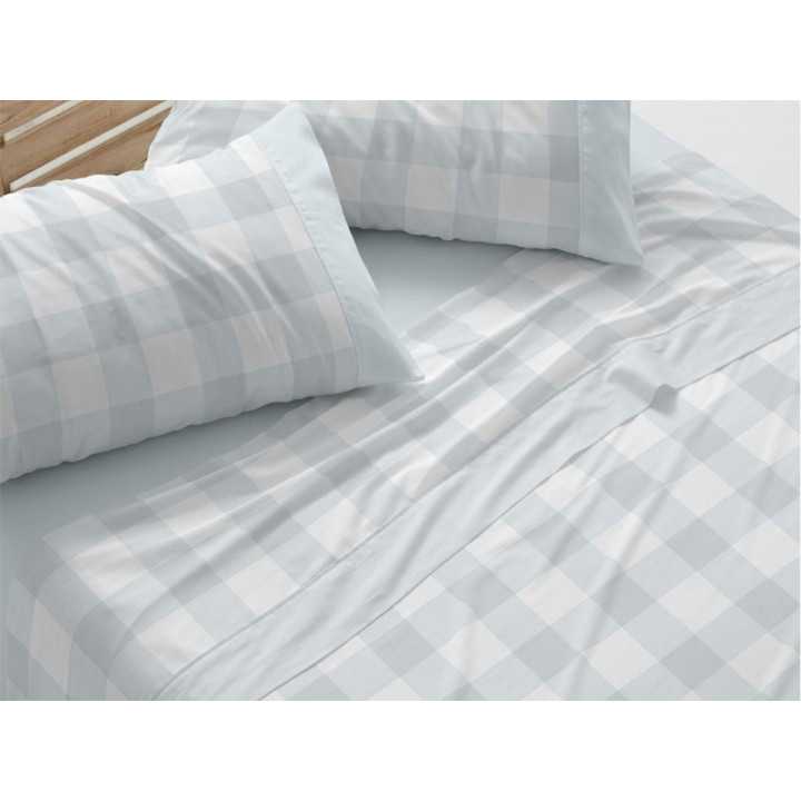 Jogo de lençóis Nadir azul da Burrito Blanco | Jogo de cama 3 p