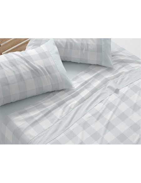 Juego de sábanas Burrito Blanco Nadir azul | Juego cama 3 piezas