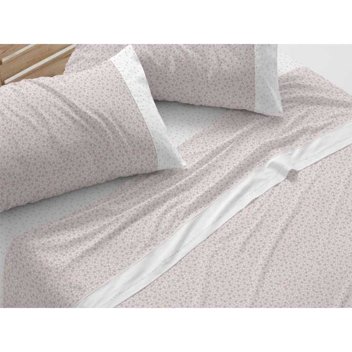 Juego de sábanas Burrito Blanco Prisma rosa | Juego cama 3 piezas