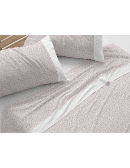 Juego de sábanas Burrito Blanco Prisma rosa | Juego cama 3 piezas