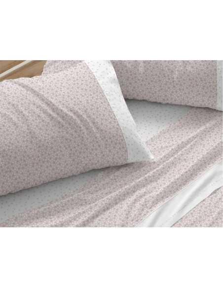 Juego de sábanas Burrito Blanco Prisma rosa | Juego cama 3 piezas
