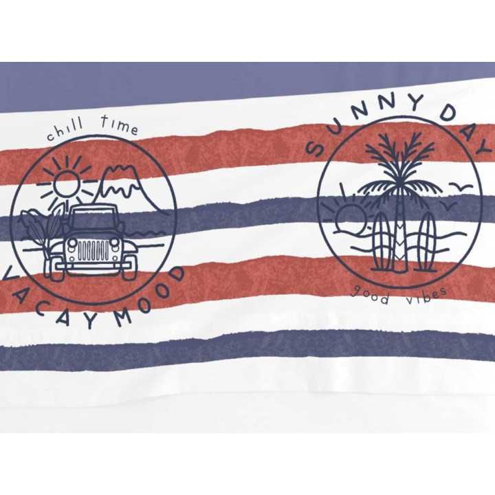 Juego de sábanas Burrito Blanco Vibes azul | Juego cama 3 piezas