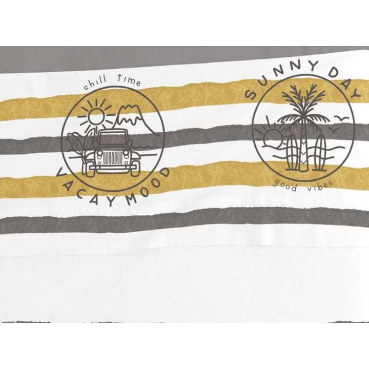 Juego de sábanas Burrito Blanco Vibes gris | Juego cama 3 piezas