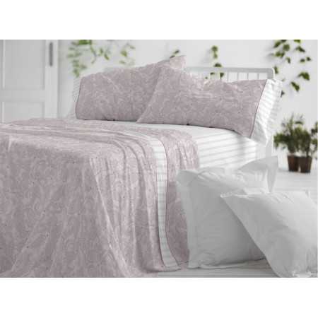 Jogo de lençóis algodão Céfiro nude | Jogo da Burrito Blanco