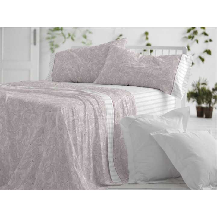 Juego de sábanas algodón Céfiro nude | Juego Burrito Blanco