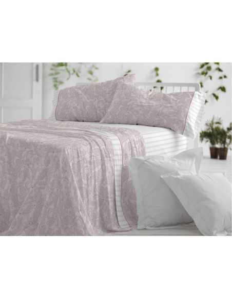 Juego de sábanas algodón Céfiro nude | Juego Burrito Blanco