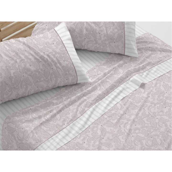 Juego de sábanas algodón Céfiro nude | Juego Burrito Blanco