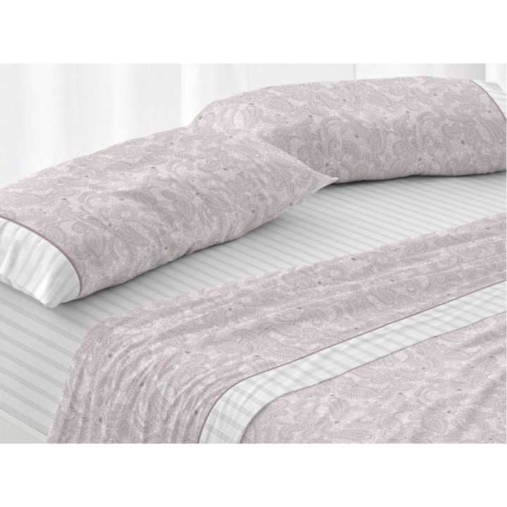 Juego de sábanas algodón Céfiro nude | Juego Burrito Blanco