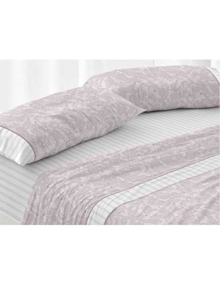 Juego de sábanas algodón Céfiro nude | Juego Burrito Blanco