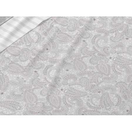 Juego de sábanas algodón Céfiro gris | Juego Burrito Blanco 2