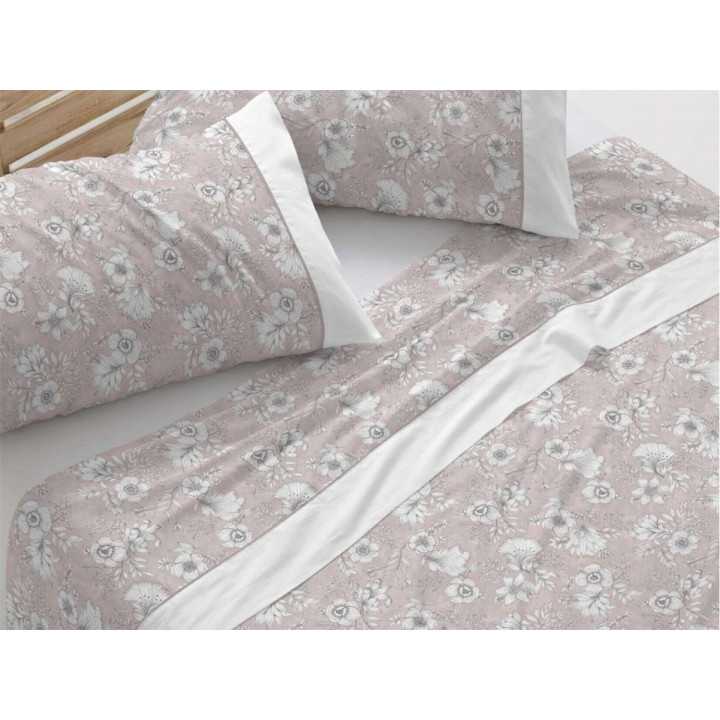 Juego de sábanas algodón Atmos nude | Juego Burrito Blanco