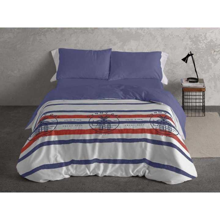 Funda nórdica Vibes azul Burrito Blanco | 50% algodón