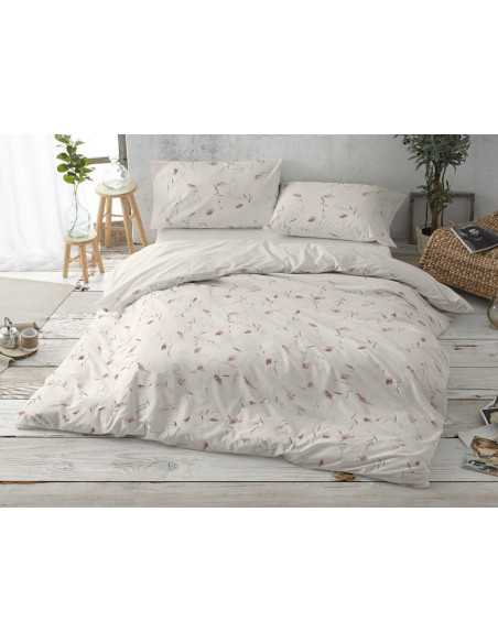 Funda nórdica Burrito Blanco Linfa rosa | Juego cama 3 piezas