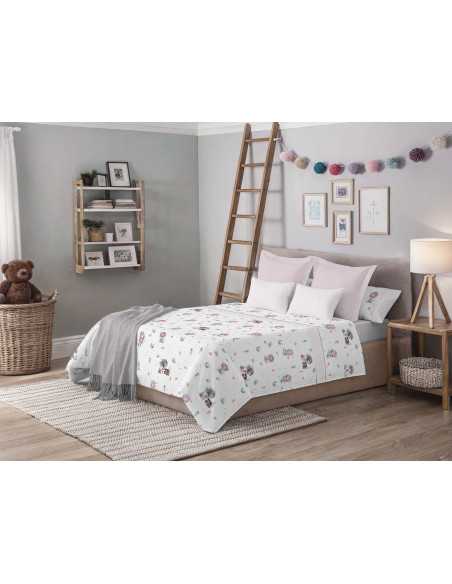 Jogo de lençóis infantis Maco rosa | Lençóis para crianças