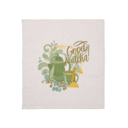 Paño cocina algodón rizo Matcha | Trapos de cocina