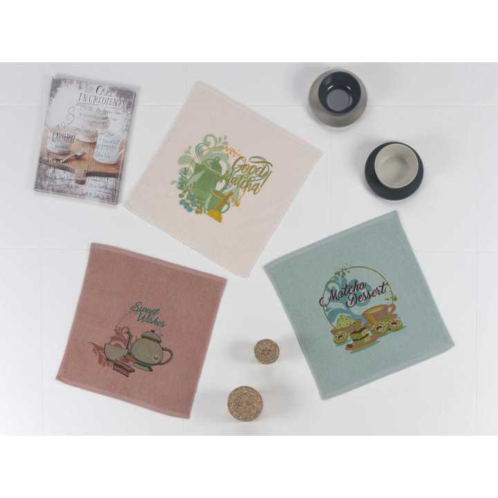 Pano de cozinha algodão felpo Matcha | Panos de cozinha