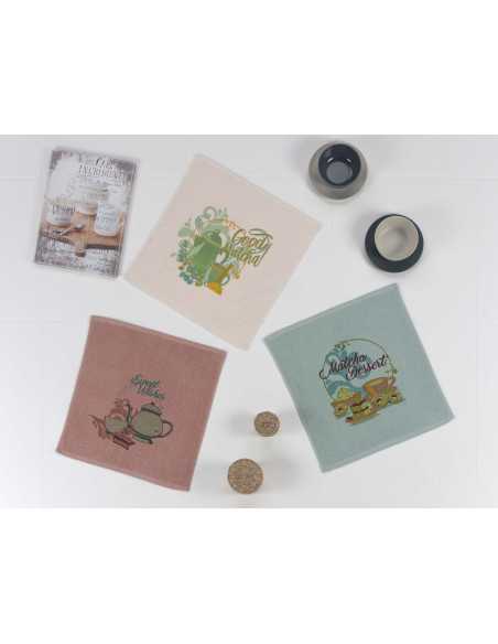 Paño cocina algodón rizo Matcha | Trapos de cocina