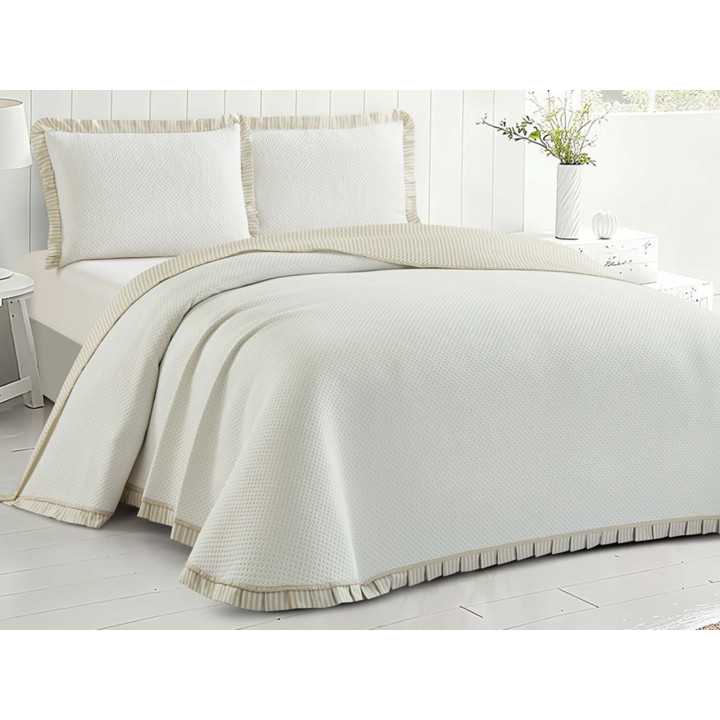 Colcha bouti Ibiza bege | Colcha primavera verão