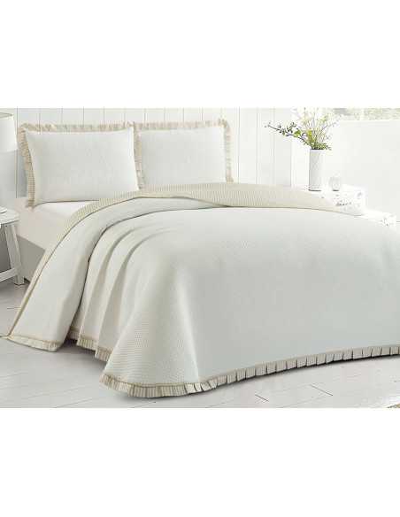 Colcha bouti Ibiza bege | Colcha primavera verão