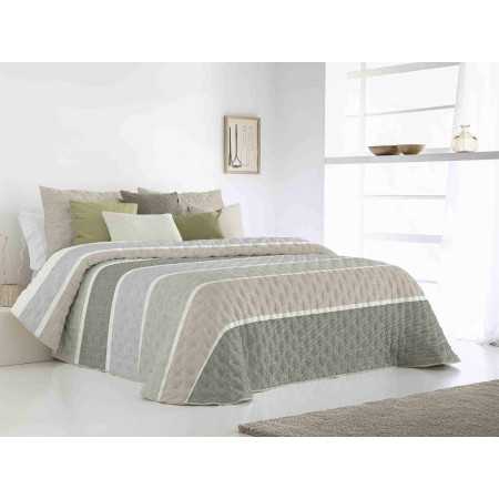 Colcha Bouti Reversible Babel Beige | Franjas y Líneas