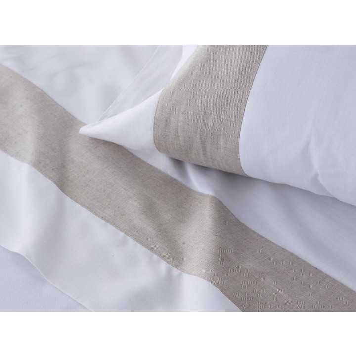 Juego de sábanas Essence beige 100% algodón | Antilo