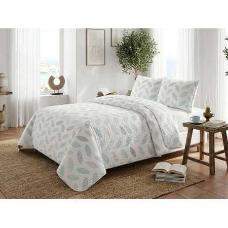 Colcha Bouti Zaruma | Design de Folhas e Enchimento Leve