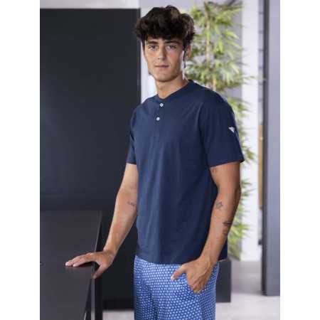 Pijama Privata Leo Azul-Marinho | Homem