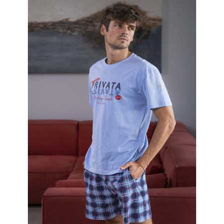 Pijama Privata Nico Azul Claro | Hombre