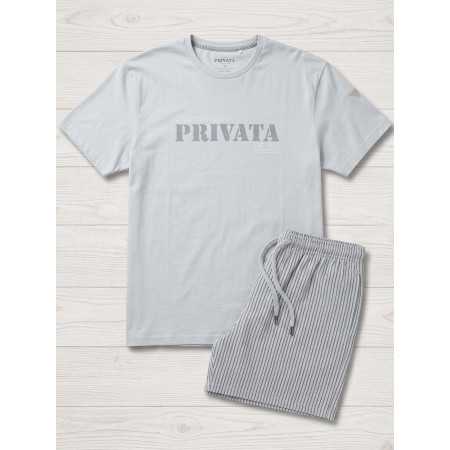 Pijama Privata Hugo Blanco Gris | Hombre 2