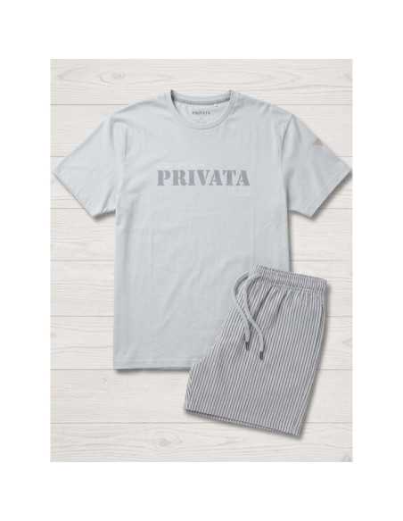 Pijama Privata Hugo Blanco Gris | Hombre