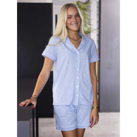 Pijama Privata Clara Azul-Claro | Mulher